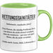 Rettungsdienst Notfallsanitäter Tasse Geschenk Lustige Geschenkidee Spruch Definition Rettungssanitäter Grün Trendation