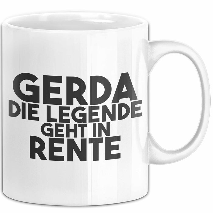 Gerda Tasse Gerda – Die Legende Geht In Rente Geschenk