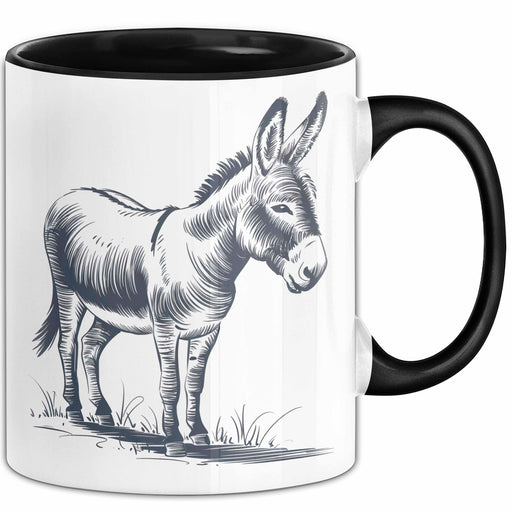 Eselbauer Esel Tier Tasse Geschenk Lustige Geschenkidee Spruch Schwarz Trendation