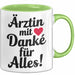 Arzt Tasse Geschenk Lustige Geschenkidee Spruch Ärztin Mit Danke Für Alles Grün Trendation