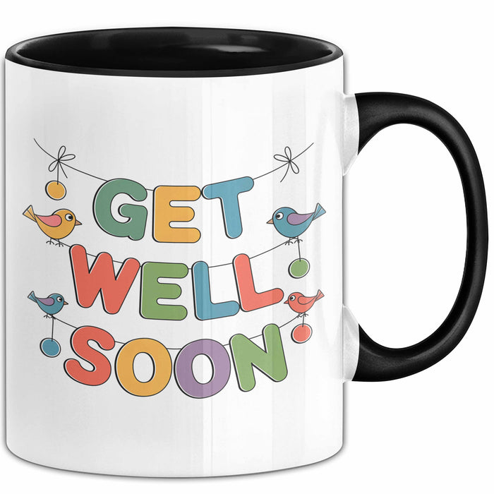 Patienten Kranke Menschen Tasse Geschenk Lustige Geschenkidee Spruch Gute Besserung Schwarz Trendation