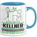 Kellner Geschenk Tasse Ich Bin Kellner Aber Sag Doch Einfach Superheld Lustige Geschenkdiee für Kellner Kaffee-Becher Blau Trendation