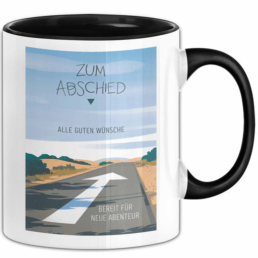 Büroarbeit Kollege Abschied Tasse Geschenk Lustige Geschenkidee Spruch Zum Abschied Alle Guten Wünsche Bereit Für Neue Abenteuer Trendation