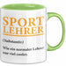 Sportlehrer Unterricht Tasse Geschenk Lustige Geschenkidee Spruch Sport Lehrer Definition Grün Trendation