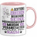 Musikveranstalter Geschenk Tasse Lustiger Spruch Erheben Sie Sich Der Musikveranstalter Betritt den Raum Rosa Trendation