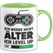 Gamer Gaming Liebhaber Tasse Geschenk Lustige Geschenkidee Spruch Ich Werde Nicht Älter Ich Level Up Grün Trendation