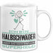 Halbschwäger Geschenk Tasse Ich Bin Halbschwäger Aber Sag Doch Einfach Superheld Lustige Geschenkdiee für Halbschwäger Kaffee-Becher Weiß Trendation