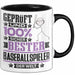Baseballspieler Geschenk Lustiger Spruch für Baseballspieler Geschenkidee Bester Baseballspieler Der Welt Schwarz Trendation