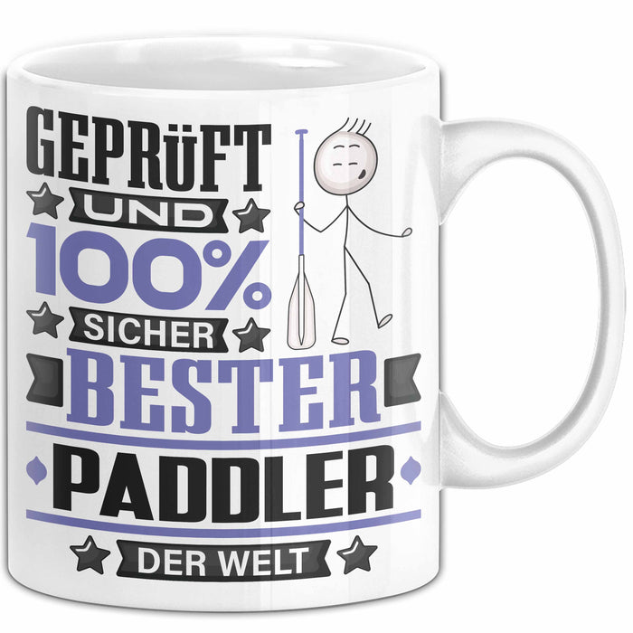 Paddler Geschenk Lustiger Spruch für Paddler Geschenkidee Bester Paddler Der Welt Weiß Trendation
