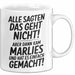 Marlies Tasse Geschenk Alle Sagten Das Geht Nicht Aber Dann Kam Marlies Und Hat Es Einfach Gemacht Geschenkidee Becher mit Name Weiß Trendation