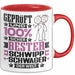 Schwippschwager Geschenk Lustiger Spruch für Schwippschwager Geschenkidee Bester Schwippschwager Der Welt Rot Trendation