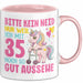 35. Geburtstag Tasse Frauen Geschenk Bitte Nur Kein Neid Nur Weil Ich mit 35 Noch So Gut Aussehe Mama Oma Rosa Trendation