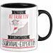 Survival-Expertin Tasse Geschenk Becher Stark Attraktiv Furchtlos Survival-Expertin Lustige Geschenkidee Trendation