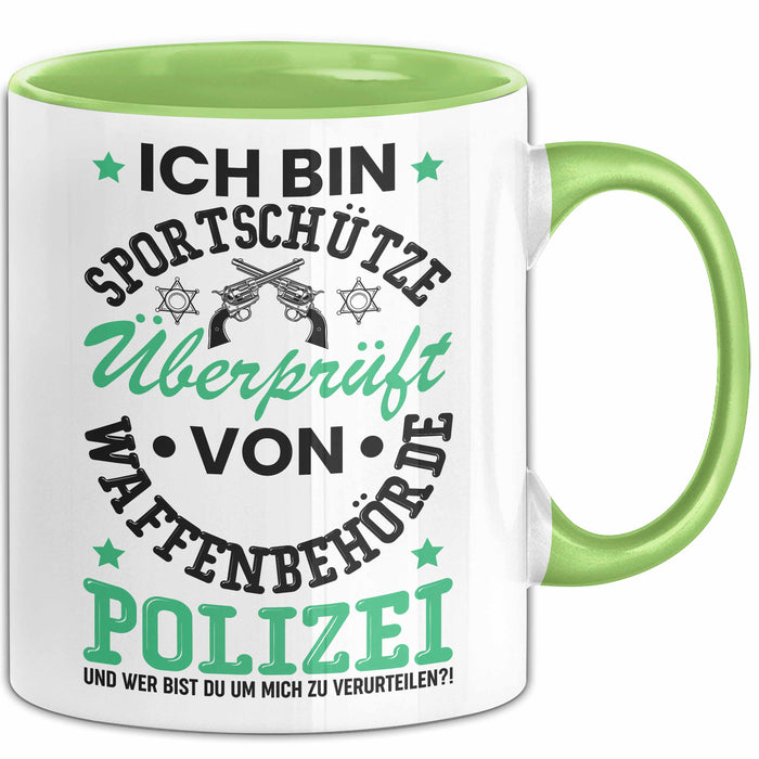 Sportschütze Tasse Geschenk Spruch Geschenkidee Geburtstag Ich Bin Sportschütze Grün Trendation