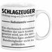 Schlagzeug-Spieler Geschenk Drummer Tasse Geschenkidee Spruch Schlagzeuger Definition Schlagzeuger Weiß Trendation