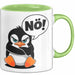 Sarkastischer Pinguin Tasse Geschenk Lustige Geschenkidee Spruch Nö Grün Trendation