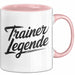 Fußballtrainer Fußballteam Tasse Geschenk Lustige Geschenkidee Spruch Trainer Legende Rosa Trendation
