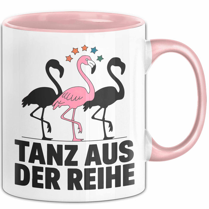 Flamingo Tier Tasse Geschenk Lustige Geschenkidee Spruch Tanz Aus Der Reihe Rosa Trendation