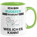 Ruderer Geschenk Tasse Lustiger Spruch Ich Bin Ruderer Warum Weil Ich Es Kann Geschenkidee Bester Ruderer Geburtstag Kaffee-Becher Grün Trendation