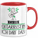 Geschenk für Gitarristin Tasse Lustige Geschenkidee Geburtstag Ich Bin Gitarristin Ich Darf Das Rot Trendation