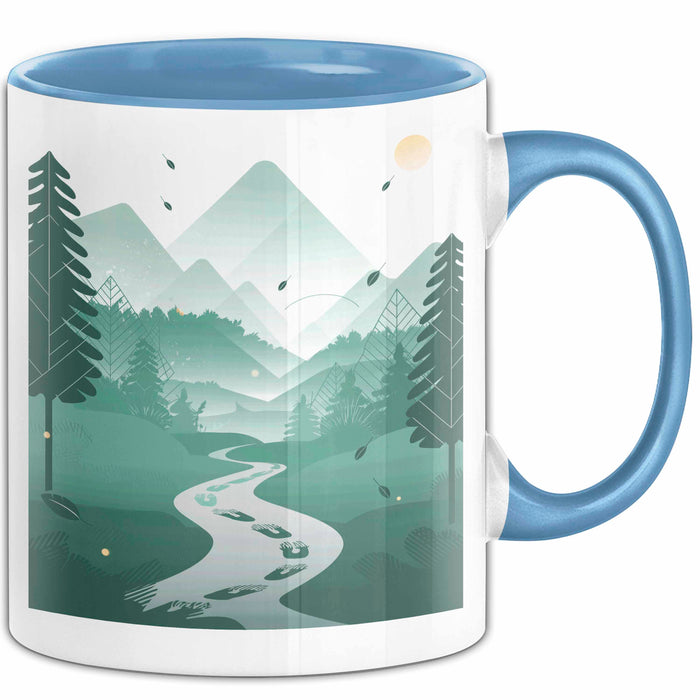 Wanderer Tasse Geschenk Lustige Geschenkidee Spruch Für Trail Entdecker Blau Trendation