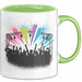 Festivalgänger Tasse Geschenkidee für Live Musik Süchtige Grün Trendation
