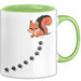Eichhörnchen Tierliebhaber Tasse Geschenk Lustige Geschenkidee Spruch Grün Trendation