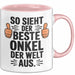 Onkel Sarkastisch Sarkasmus Tasse Geschenk Lustige Geschenkidee Spruch So Sieht Der Beste Onkel Der Welt Aus Rosa Trendation