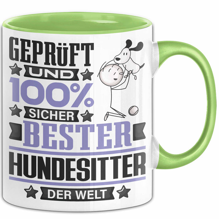 Hundesitter Geschenk Lustiger Spruch für Hundesitter Geschenkidee Bester Hundesitter Der Welt Grün Trendation