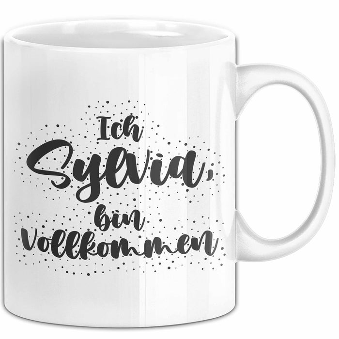 Sylvia Tasse Ich Sylvia, Bin Vollkommen Geschenk Weiß Trendation