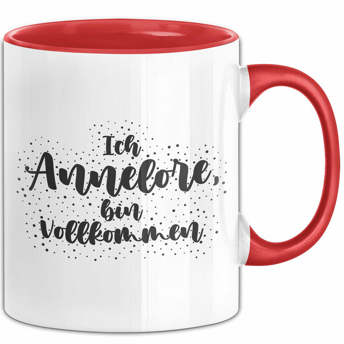Annelore Tasse Ich Annelore, Bin Vollkommen Geschenk Rot Trendation