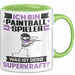 Paintballspieler Tasse Geschenk für Paintballspieler Geburtstag Lustiger Spruch Kaffee-Becher Was Ist Deine Superkraft Grün Trendation