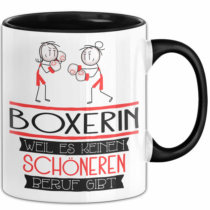 Boxerin Weil Es Keinen Schöneren Beruf Gibt Tasse Geschenk für Eine Boxerin Lustig Trendation