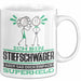Stiefschwäger Geschenk Tasse Ich Bin Stiefschwäger Aber Sag Doch Einfach Superheld Lustige Geschenkdiee für Stiefschwäger Kaffee-Becher Weiß Trendation