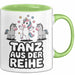 Tänzer Tanzendes Einhorn Tasse Geschenk Lustige Geschenkidee Spruch Tanz Aus Der Reihe Grün Trendation