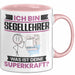 Segellehrer Tasse Geschenk für Segellehrer Geburtstag Lustiger Spruch Kaffee-Becher Was Ist Deine Superkraft Rosa Trendation
