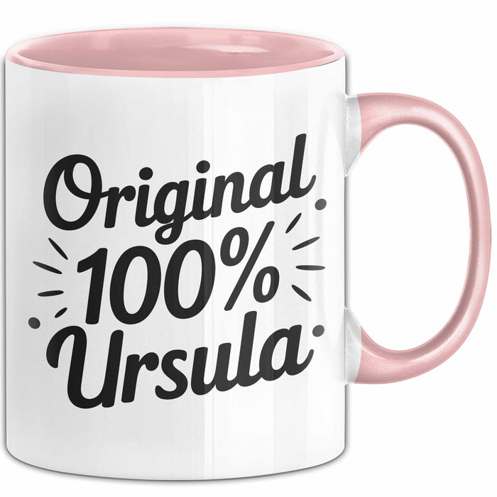 Ursula Tasse Geschenk Original 100% Ursula Geschenkidee Geburtstag Rosa Trendation