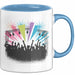 Festivalgänger Tasse Geschenkidee für Live Musik Süchtige Blau Trendation