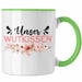 Wutkissen Tasse Geschenk Lustiger Spruch Wut-Kissen Grün Trendation