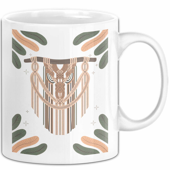 Makramee Liebhaber Tasse Geschenk Lustige Geschenkidee Spruch Für Faser Kunst Fans Weiß Trendation