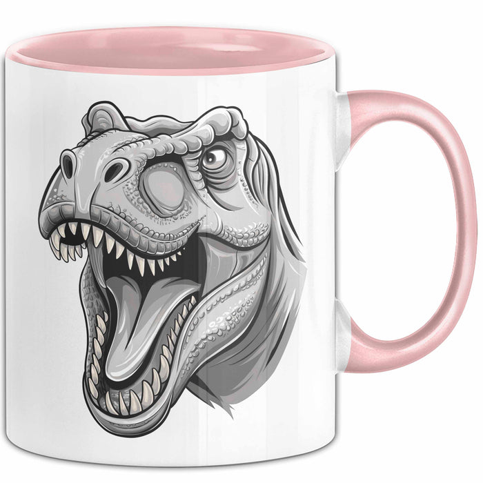 Dinosaurier Tier Tasse Geschenk Lustige Geschenkidee Spruch Rosa Trendation