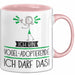 Geschenk für Vogel-Adoptierende Tasse Lustige Geschenkidee Geburtstag Ich Bin Vogel-Adoptierende Ich Darf Das Rosa Trendation