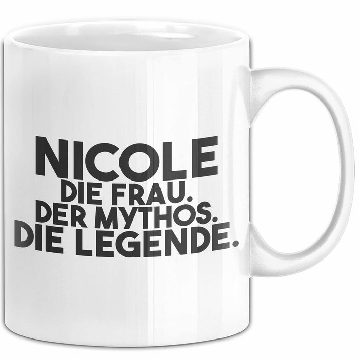 Nicole Tasse Nicole – Die Frau. Der Mythos. Die Legende. Geschenk Weiß Trendation