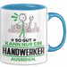 Handwerker Geschenk Tasse So Gut Kann Nur Ein Handwerker Aussehen Geschenkidee Kaffee-Becher Blau Trendation