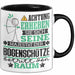 Bogenschütze Geschenk Tasse Lustiger Spruch Erheben Sie Sich Der Bogenschütze Betritt den Raum Schwarz Trendation