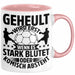 Handball Geschenk Tasse Geschenkidee Handball-Spieler Handballspielerin Mädchen Jungs Kaffee-Becher Geheult Wird Erst Wenn Es Stark Rosa Trendation