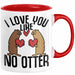 Valentinstag Tasse Geschenk I Love You Like No Otter Geschenkidee Freundin Freund Liebe zum Valentinstag Kaffee-Becher Rot Trendation