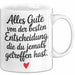 Romantisches Paar Jahrestagsfeier Tasse Geschenk Lustige Geschenkidee Spruch Alles Gute Von Der Besten Entscheidung Weiß Trendation