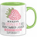 Erdbeeren-Liebhaber Tasse Geschenk Ich Kann Erdbeeren Verschwinden Lassen Was Ist Deine Superkraft Becher Geschenkidee Erdbeeren Kaffee-Becher Grün Trendation