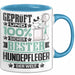 Hundepfleger Geschenk Lustiger Spruch für Hundepfleger Geschenkidee Bester Hundepfleger Der Welt Blau Trendation